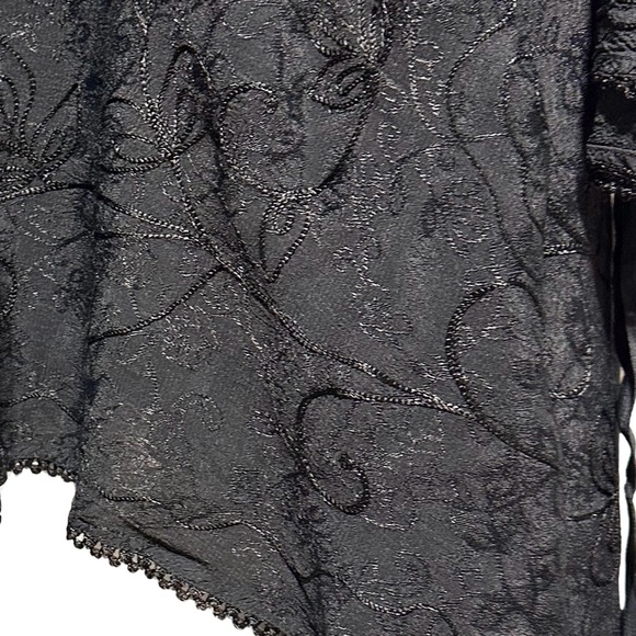 HOLYCLOTHING Black Gothic Fairycore Boho Ethereal Lace Dress 5X - Picture 9 of 12